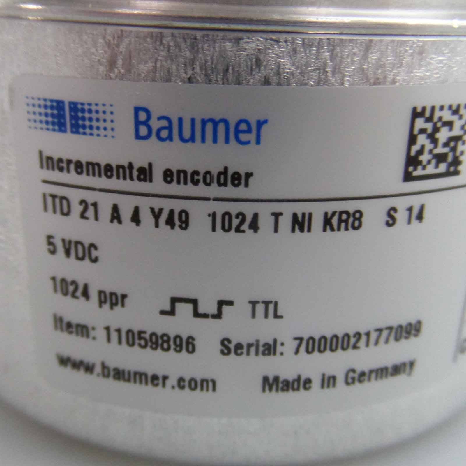 Baumer electric Drehgeber ITD 21 A 4 Y49 1024 T NI KR8 S 14 11059896 OVP-1
