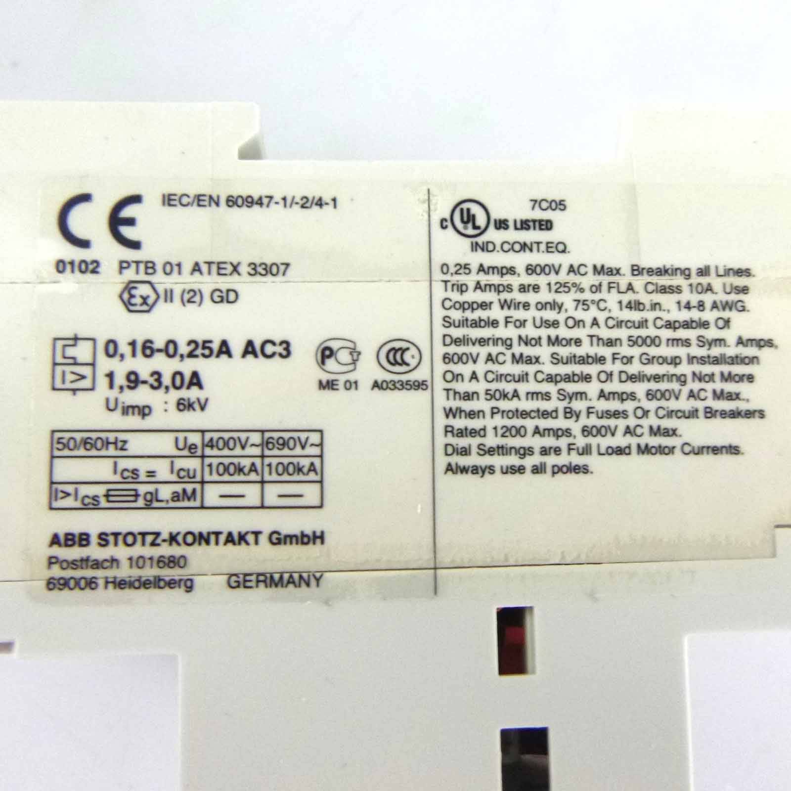 ABB 1SAM150000R1002 MS325-0.25 Schutzschalter 1 St.-3