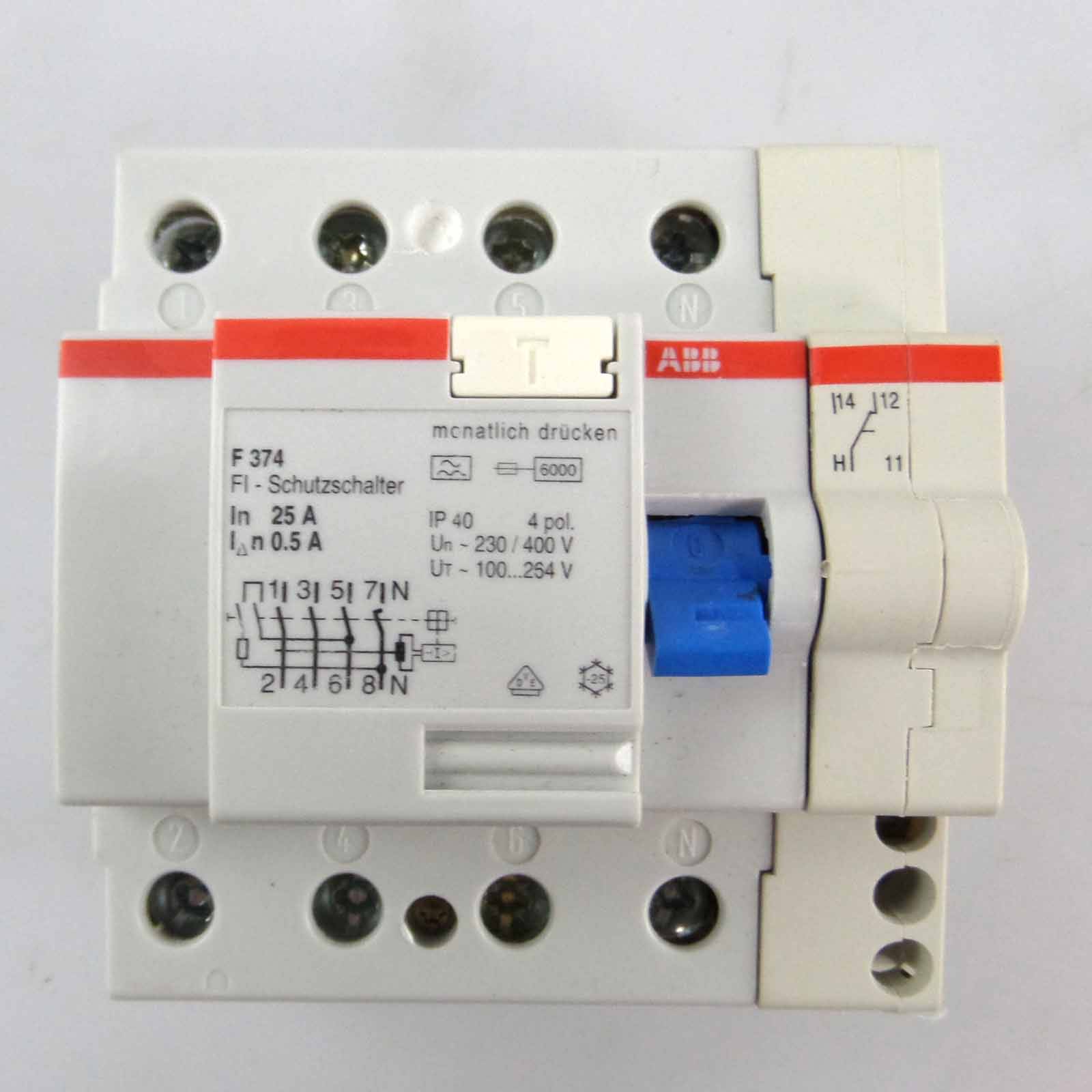 ABB FI Fehlerstrom-Schutzschalter F374-25/0,5H OVP-1