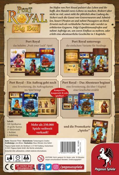 Pegasus Spiele Pegasus Port Royal Big Box, Brettspiel, Familie, 8 Jahr(e), 20 min, Familienspiel-4
