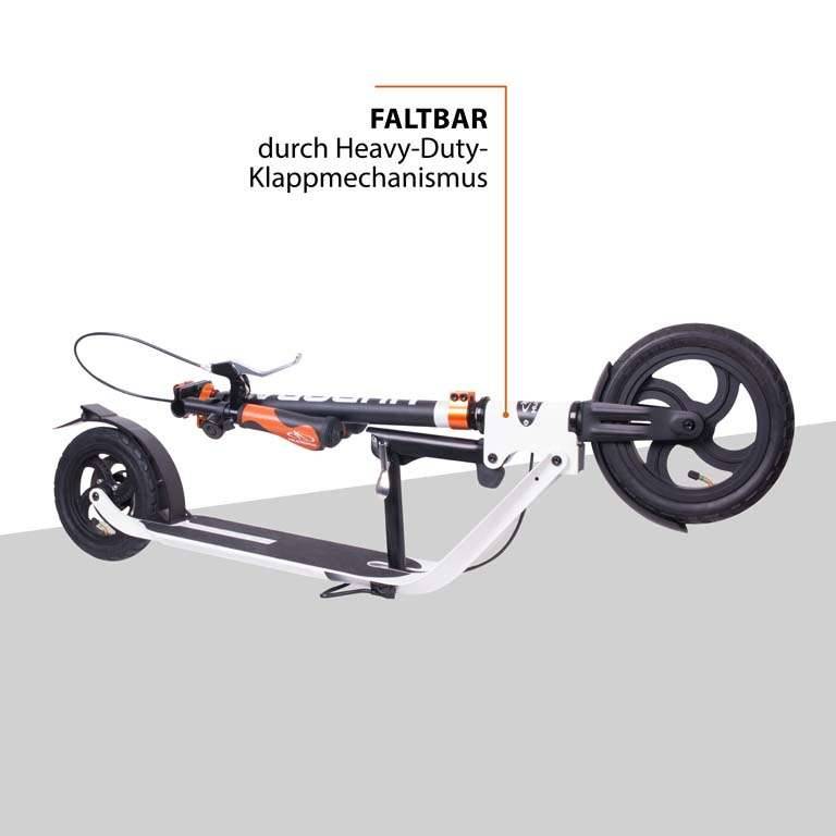 HUDORA BigWheel Air 230 Dual Brake, Universal, Klassischer Roller, Beide Geschlechter, 120 kg, 2 Rad/Räder, Schwarz, Wei-2