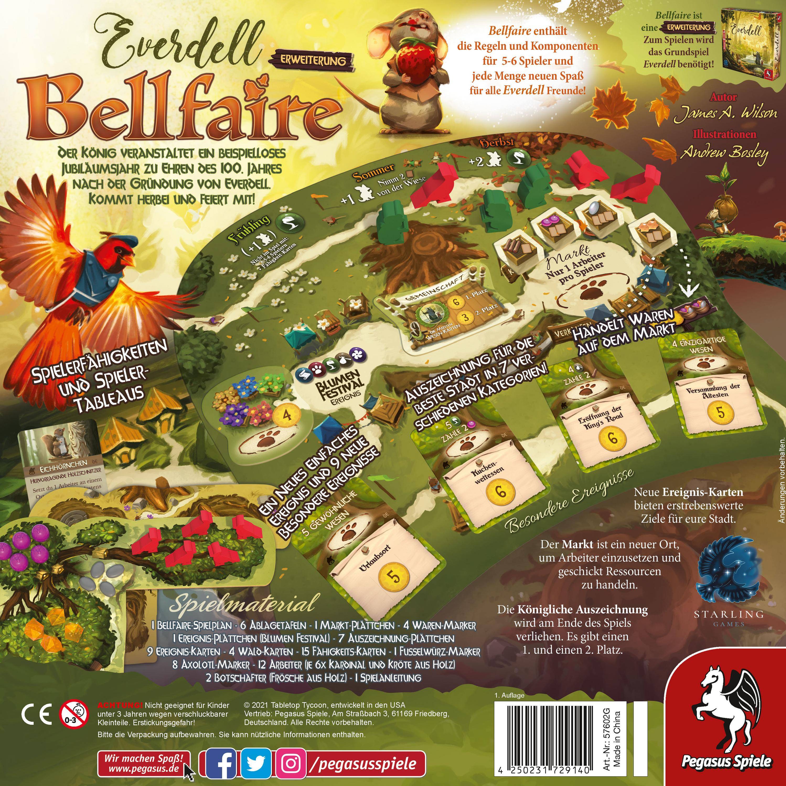 Pegasus Spiele Pegasus Everdell: Bellfaire, Brettspiel-Erweiterung, Reisen/Abenteuer, 10 Jahr(e)-2