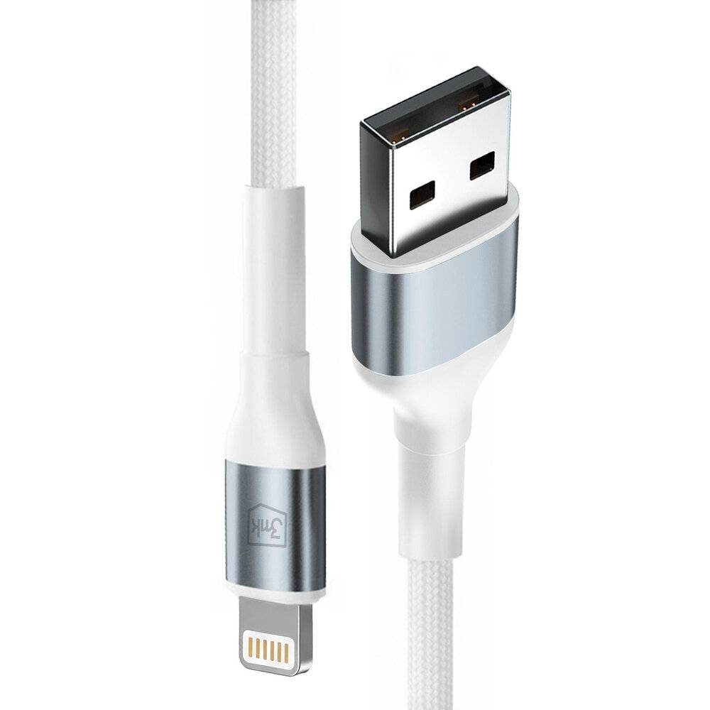 3mk 3mk Cable 3mk Hyper Cable N-SERIE USB-A / Lightning 2m 5V/2,4A 12W / weiß-3