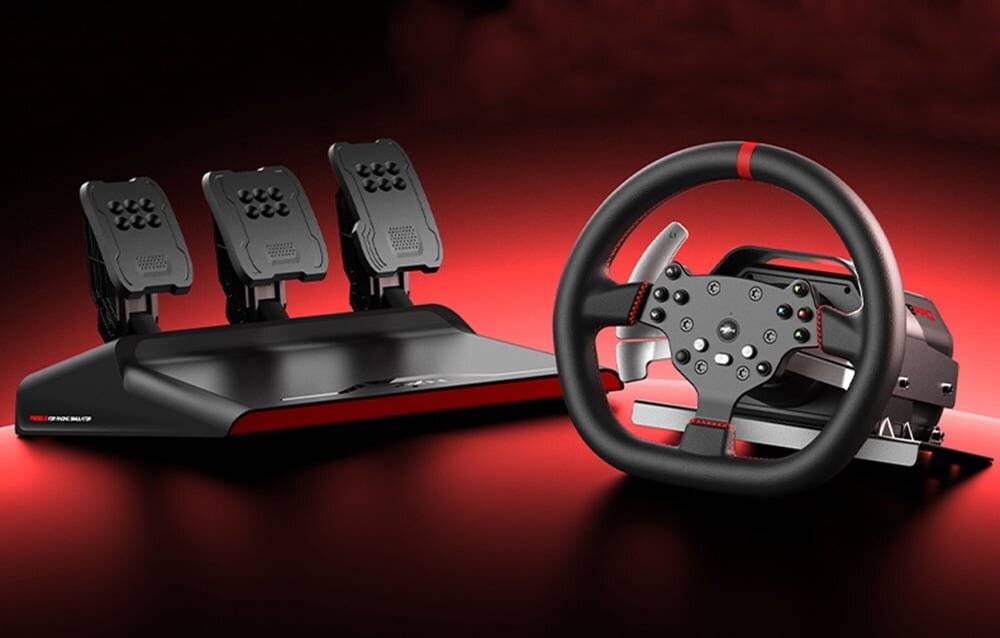 PXN - PXN-V10pro - PXN-V10 Pro Gaming-Set – Lenkrad + Pedale + Befestigungsklammern (PC / PS4 / Xbox One / Xbox Series-1