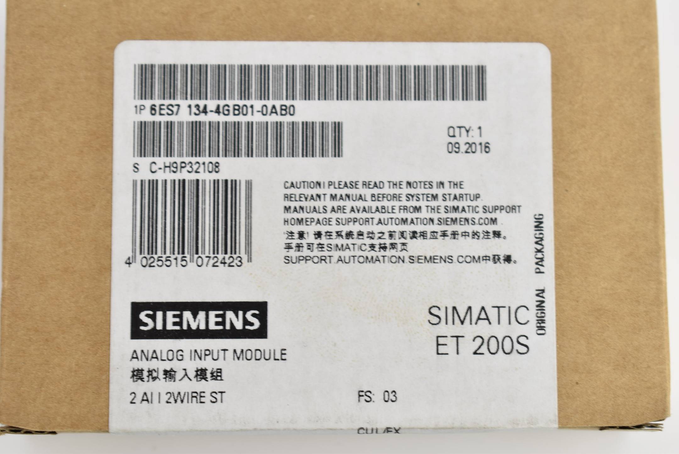 Siemens simatic DP Elektronikmodul 6ES7 134-4GB01-0AB0 ( 6ES7134-4GB01-0AB0 ) E3-1