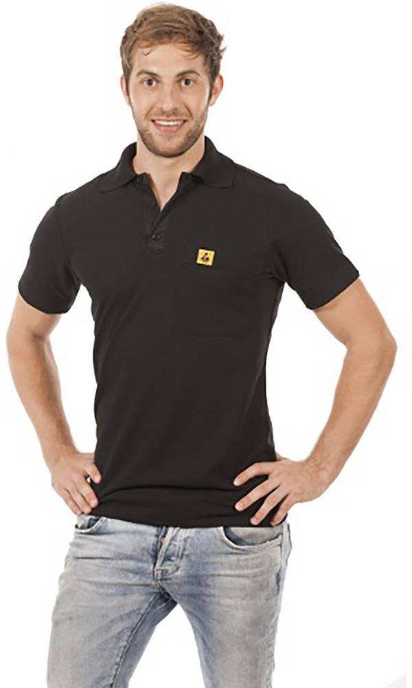ESD Polo-Shirt kurzarm, schwarz, unisex, L