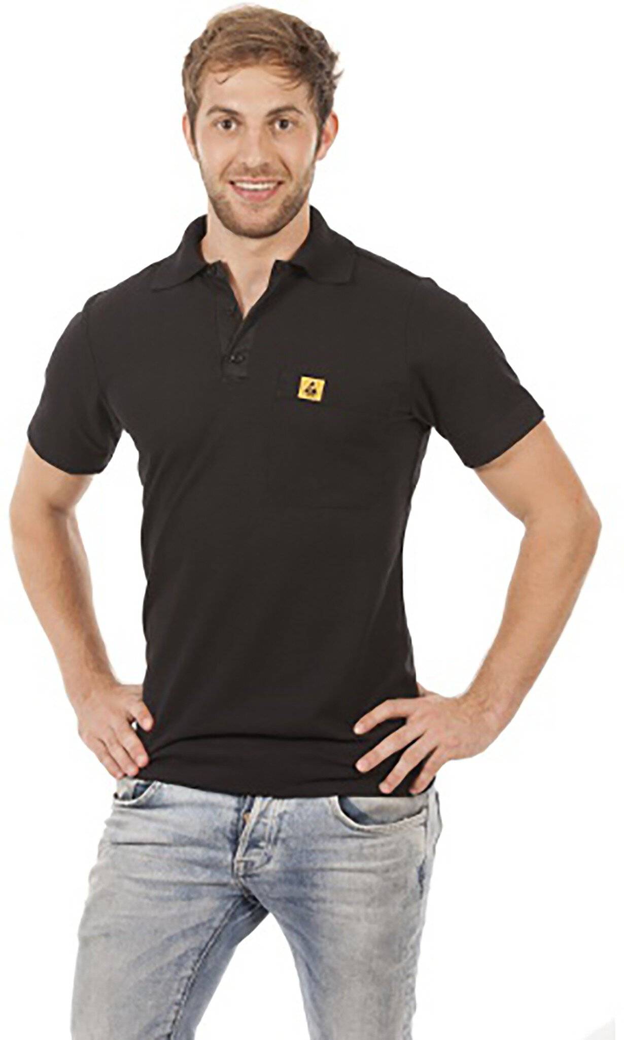 ESD Polo-Shirt kurzarm, schwarz, unisex, L-0