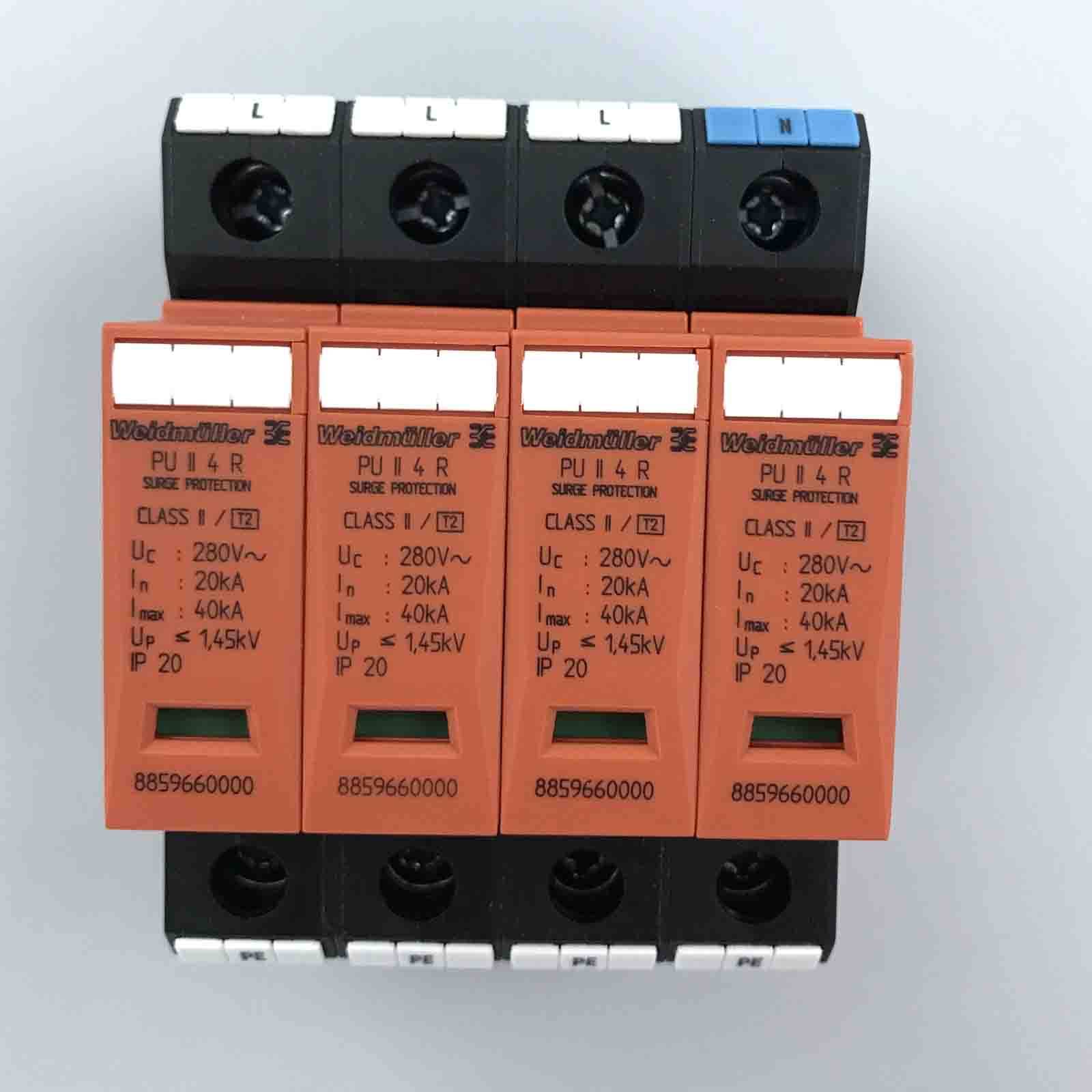 Weidmüller Überspannungsableiter PU II 4 R 280V/40KA 8859660000 OVP-2
