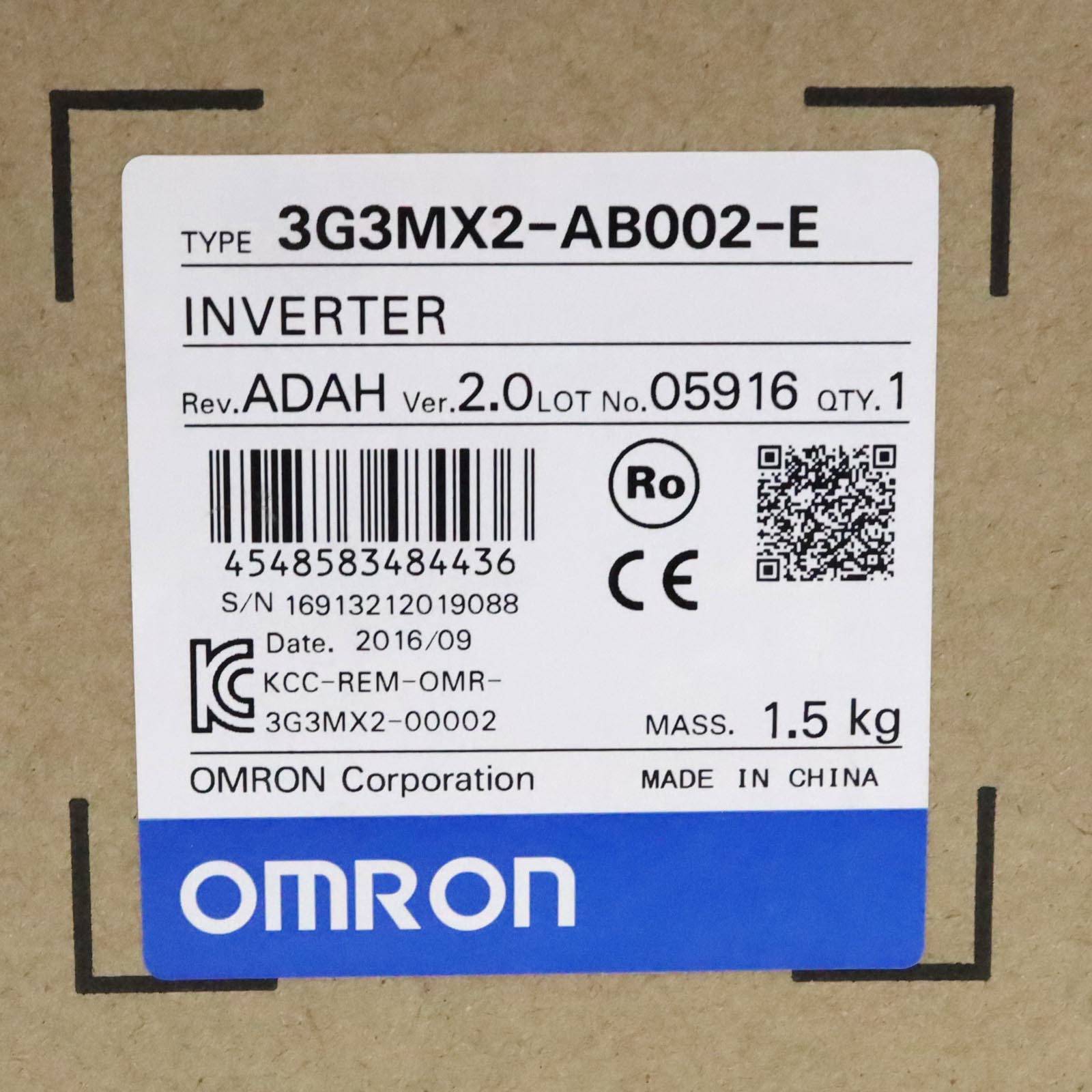 Omron Frequenzumrichter 3G3MX2-AB002-E 0,2kW OVP-1