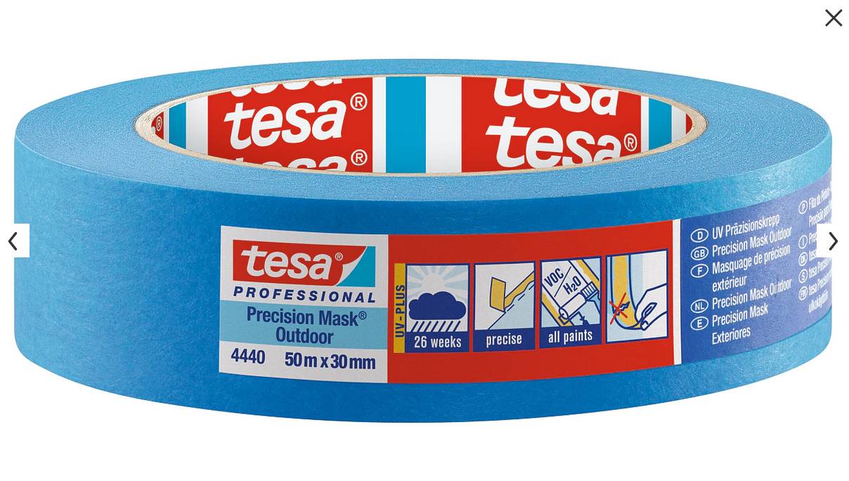 Präzisionskrepp tesa® Professional 4440 Außen UV PLUS 04440-00002-01 Farbe blau Rollenbreite 30 mm Rollenlänge 50 m Di-0