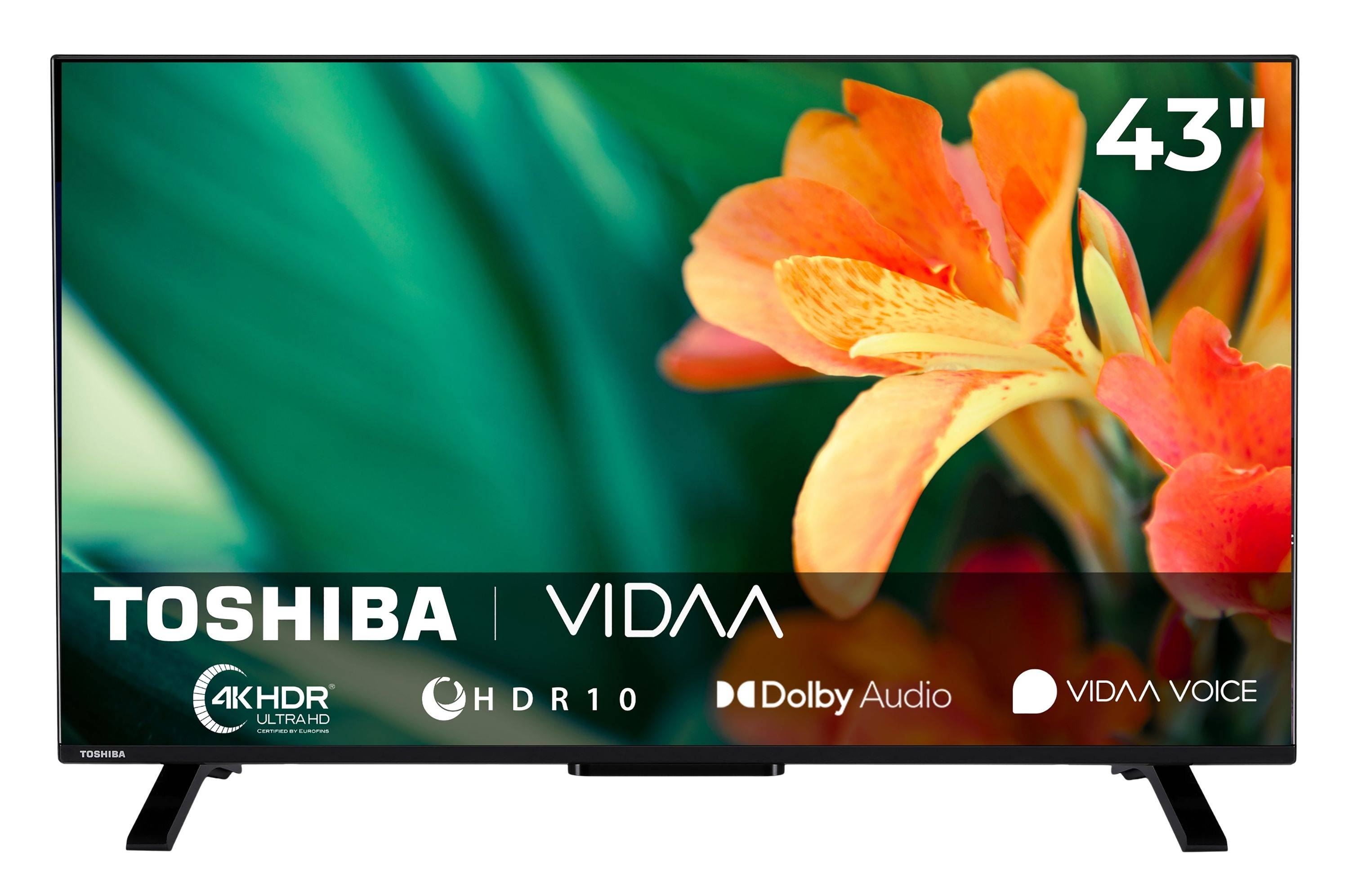 Toshiba 43UV2363DA Fernseher 43 Zoll Smart TV VIDAA 4K UHD, HDR, Triple-Tuner, LED TV (2026)-0