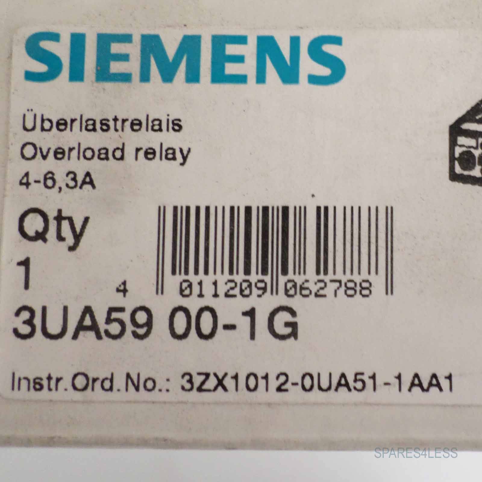 Siemens Überlastrelais 3UA5900-1G OVP-2