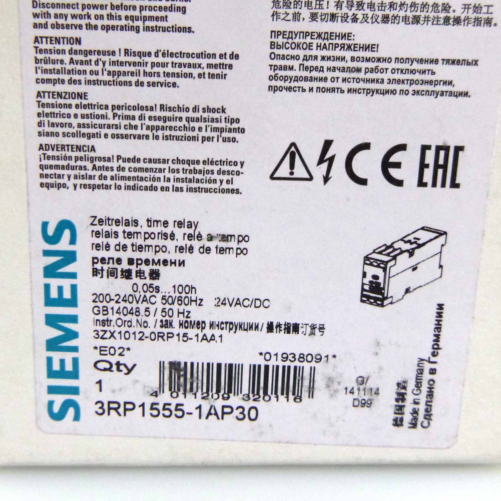 Siemens Zeitrelais 3RP1555-1AP30 OVP-1