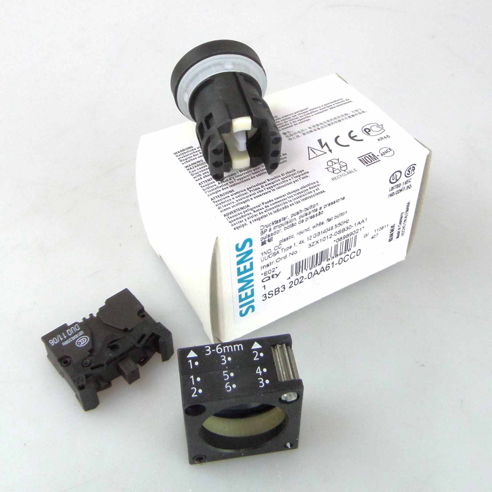 Siemens Drucktaster 3SB3 202-0AA61-0CC0 OVP-2