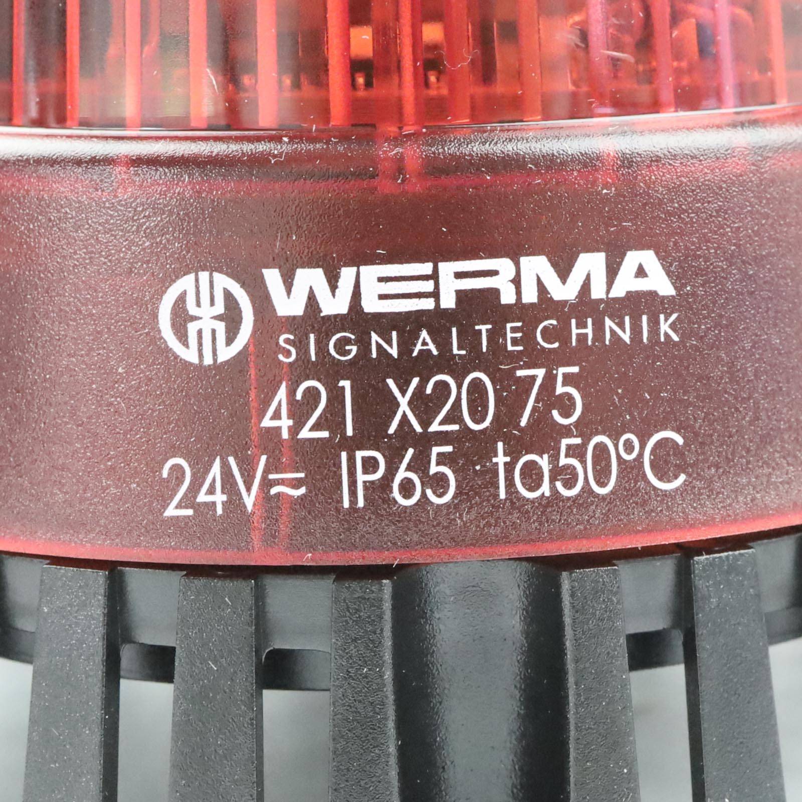 WERMA Blitz-Sirene 42112075 rot OVP-1