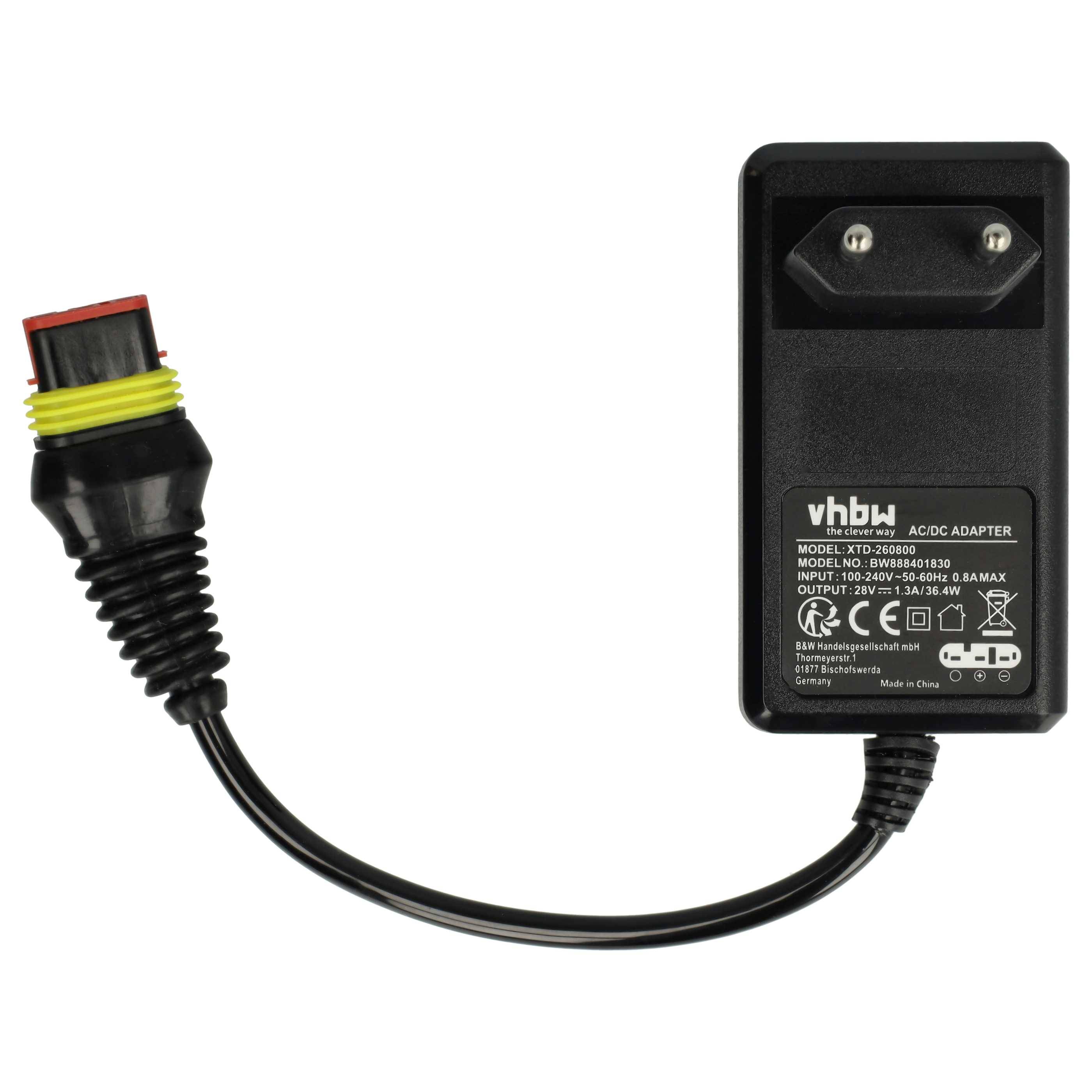 vhbw 1x Netzteil, 1x 3000 mAh Akku, 1x 5 m Niederspannungskabel kompatibel mit McCulloch ROB R600 (2017), R800-2