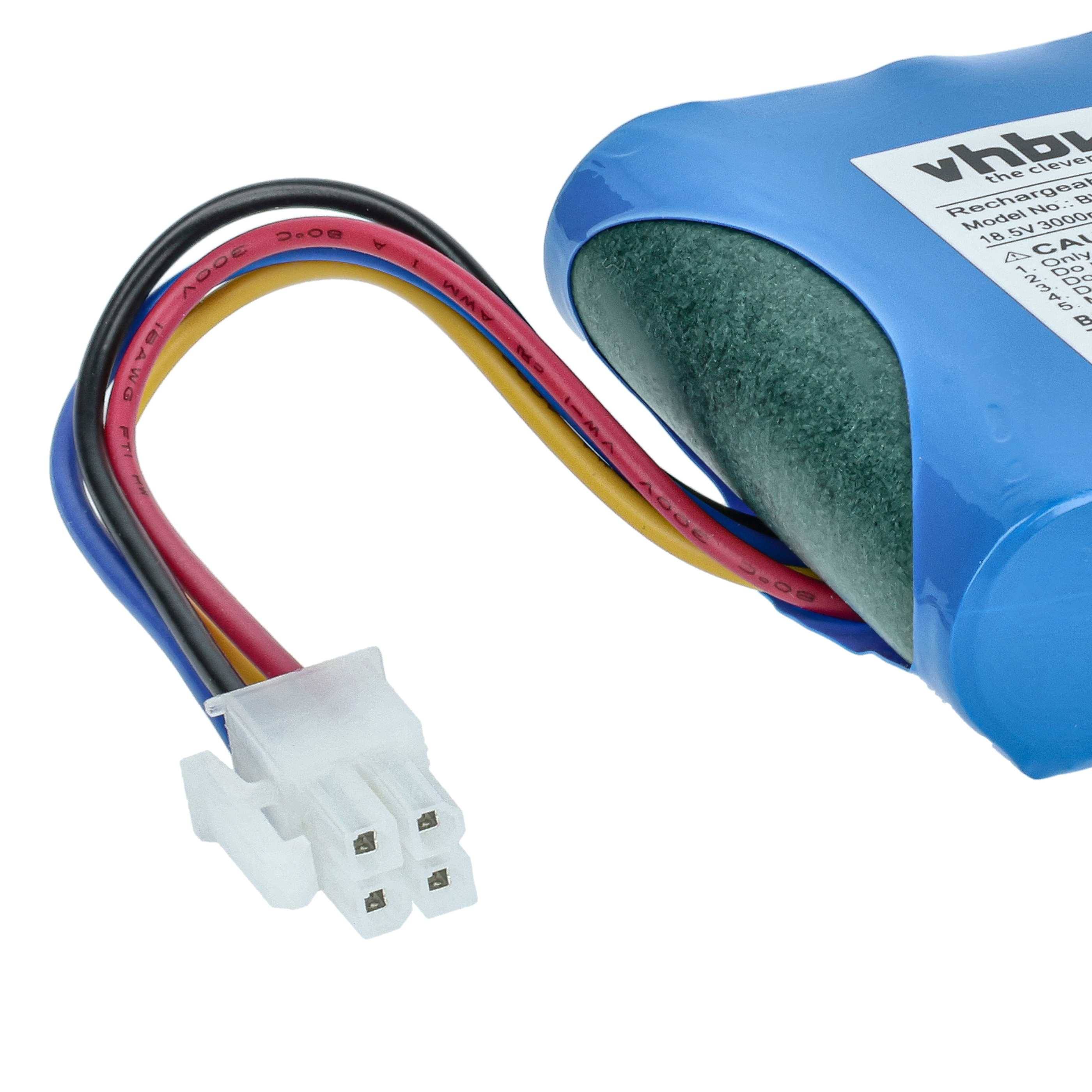 vhbw 1x Netzteil, 1x 3000 mAh Akku, 1x 5 m Niederspannungskabel kompatibel mit McCulloch ROB R600 (2017), R800-3