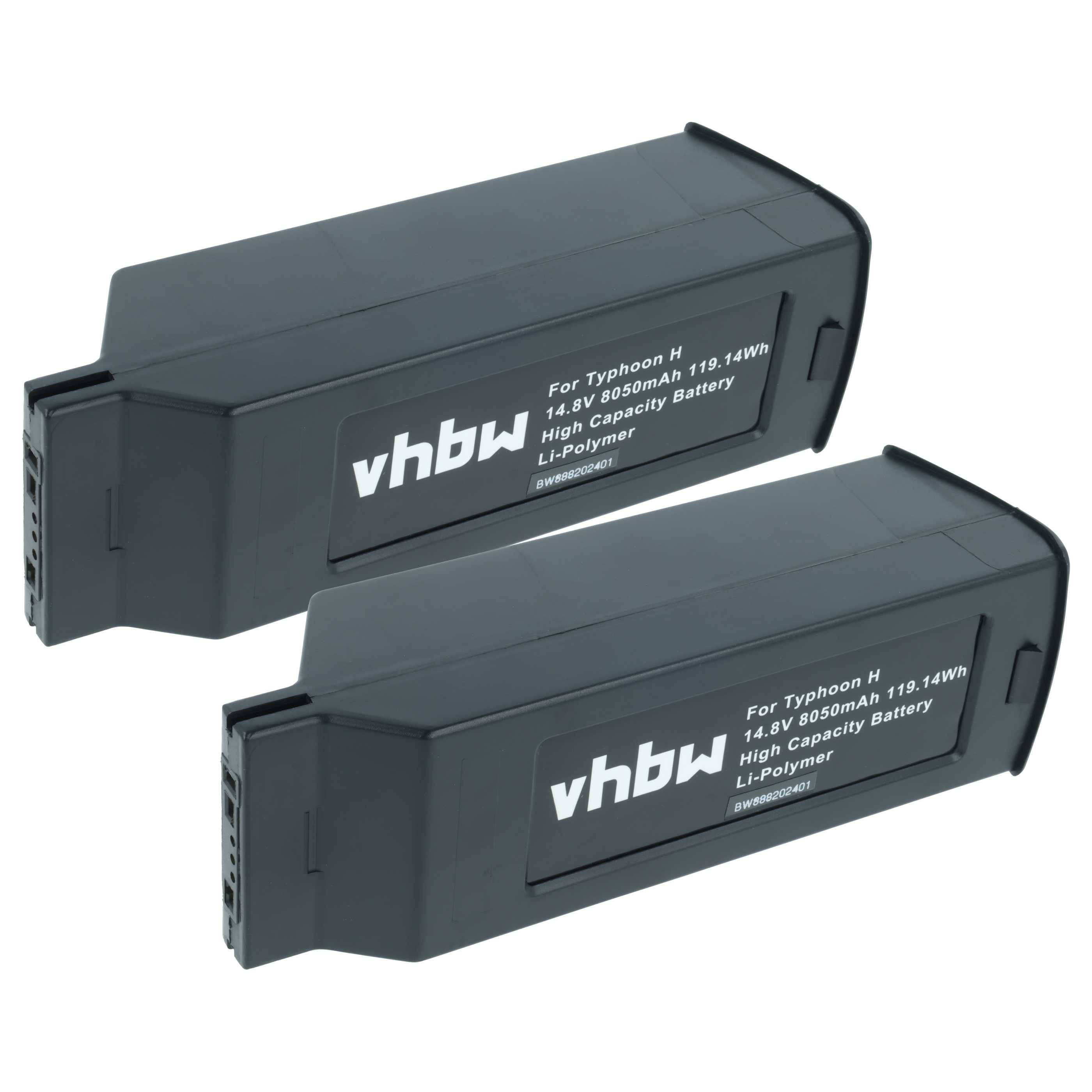 vhbw 2x Akku kompatibel mit Yuneec H480 | Typhoon H Drohne Multicopter Quadrocopter (8050 mAh, 14,8 V, Li-Polymer)-0