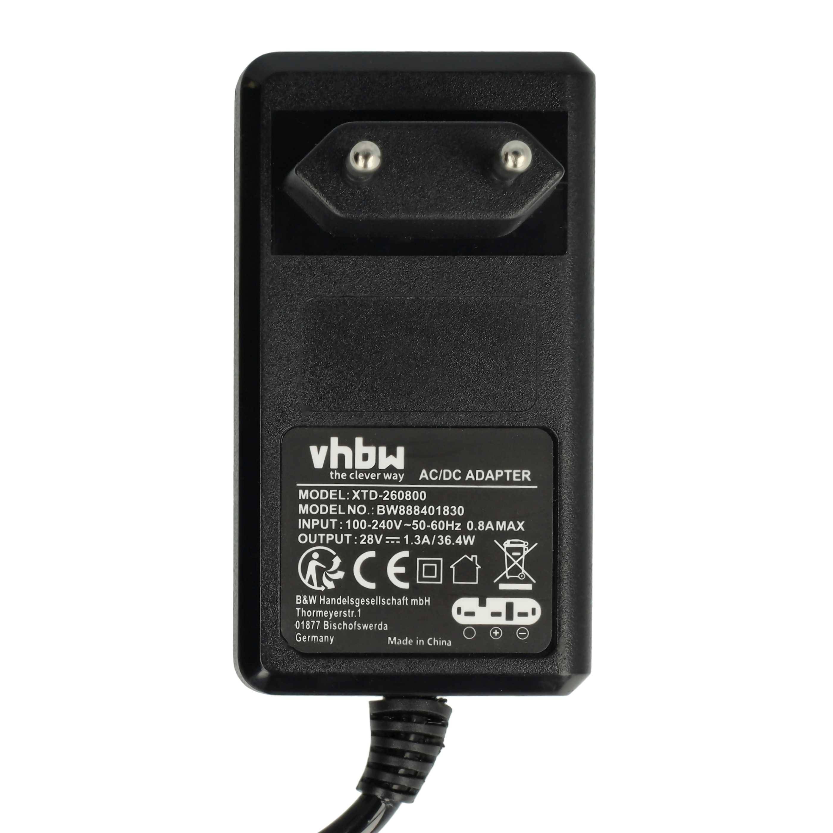 vhbw 1x Netzteil, 1x 3000 mAh Akku, 1x 30 m Niederspannungskabel kompatibel mit McCulloch ROB R1000, R1000 (2017), R600-2