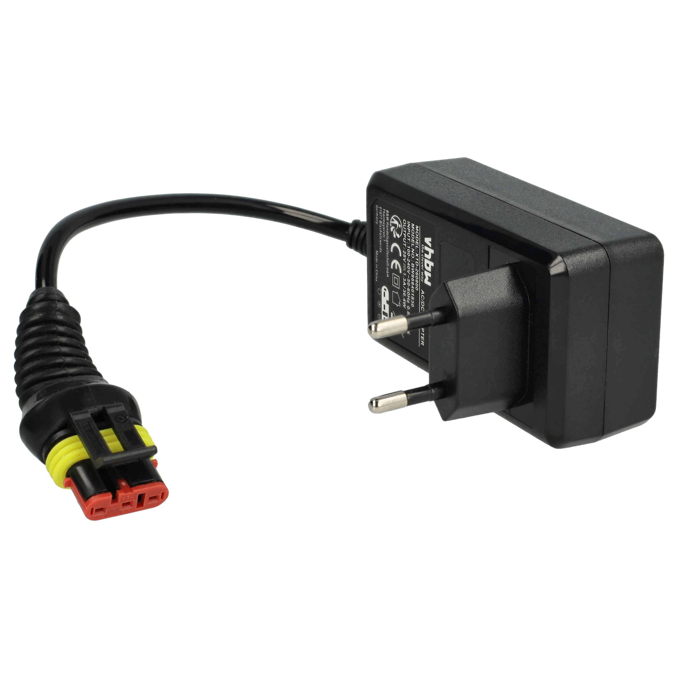 vhbw 1x Netzteil, 1x 3000 mAh Akku, 1x 30 m Niederspannungskabel kompatibel mit McCulloch ROB R1000, R1000 (2017), R600-3