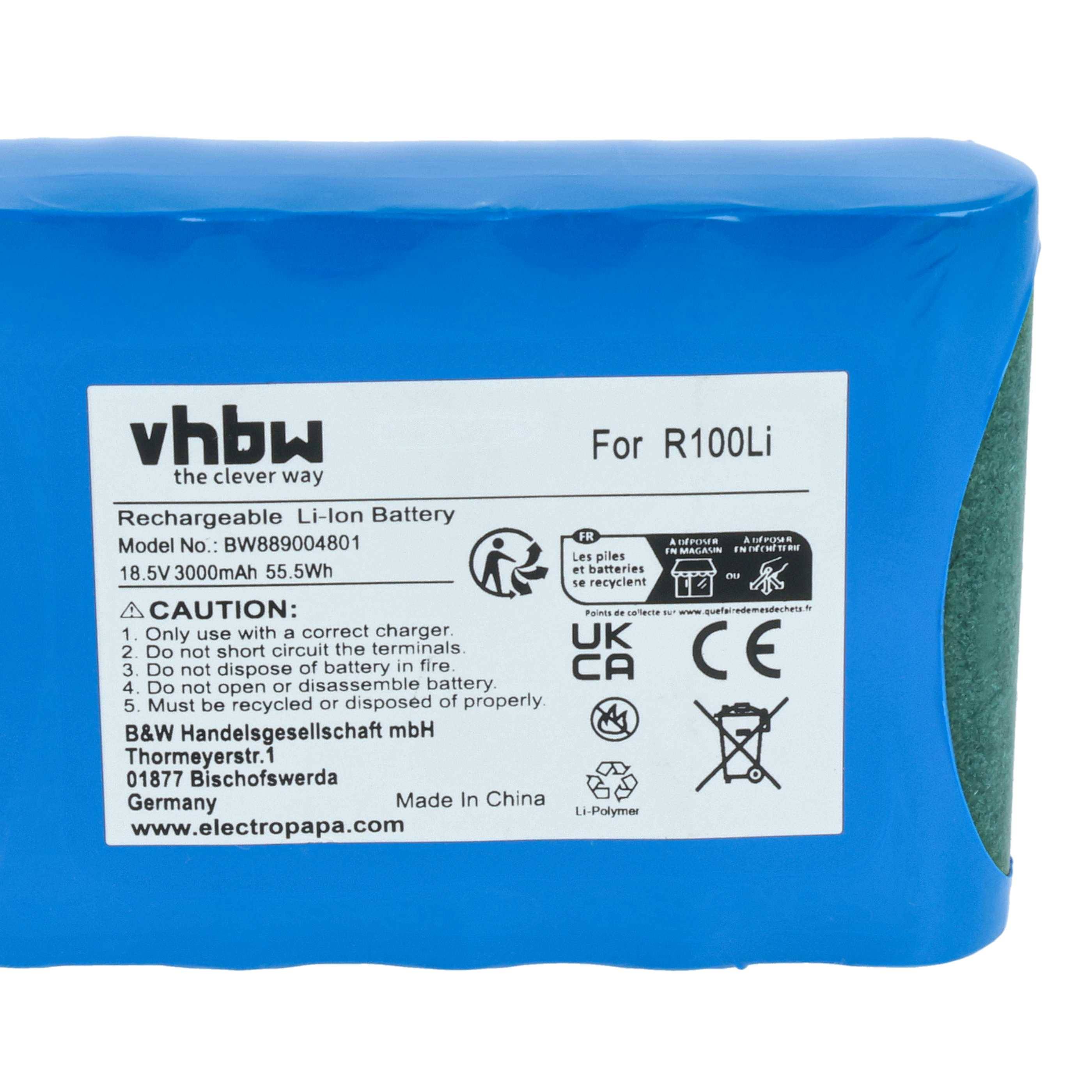 vhbw 1x Netzteil, 1x 3000 mAh Akku, 1x Niederspannungskabel Ersatz für Husqvarna 580 43 38-06, 584 82 28-01 für-2