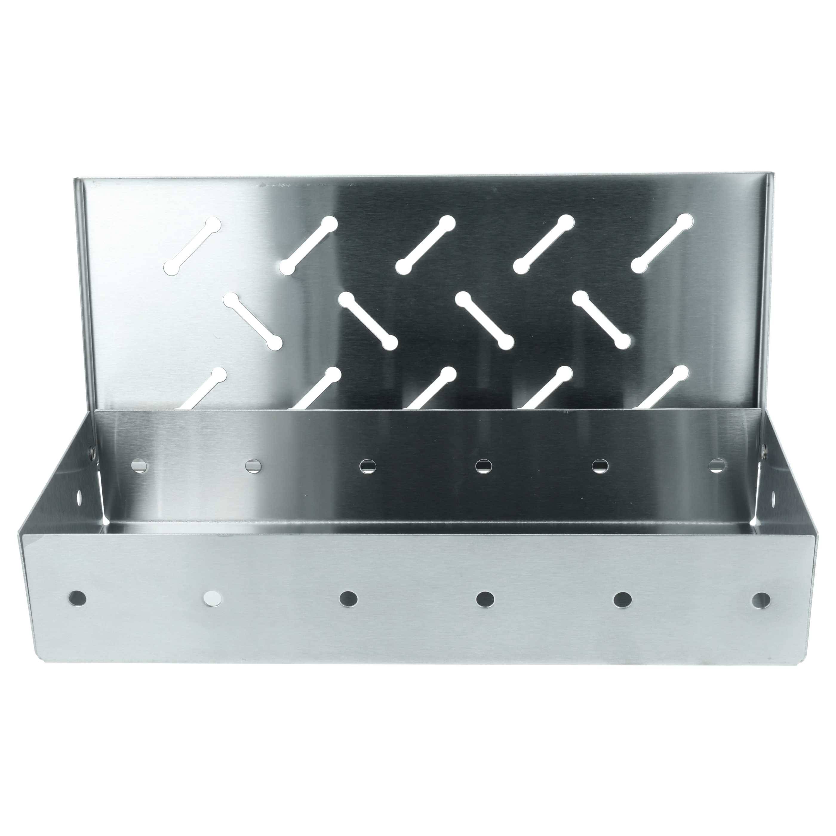 vhbw Räucherbox für Gasgrills | Grills - Edelstahl flaches Design 22,8 x 9,7 x 4,4 cm-2