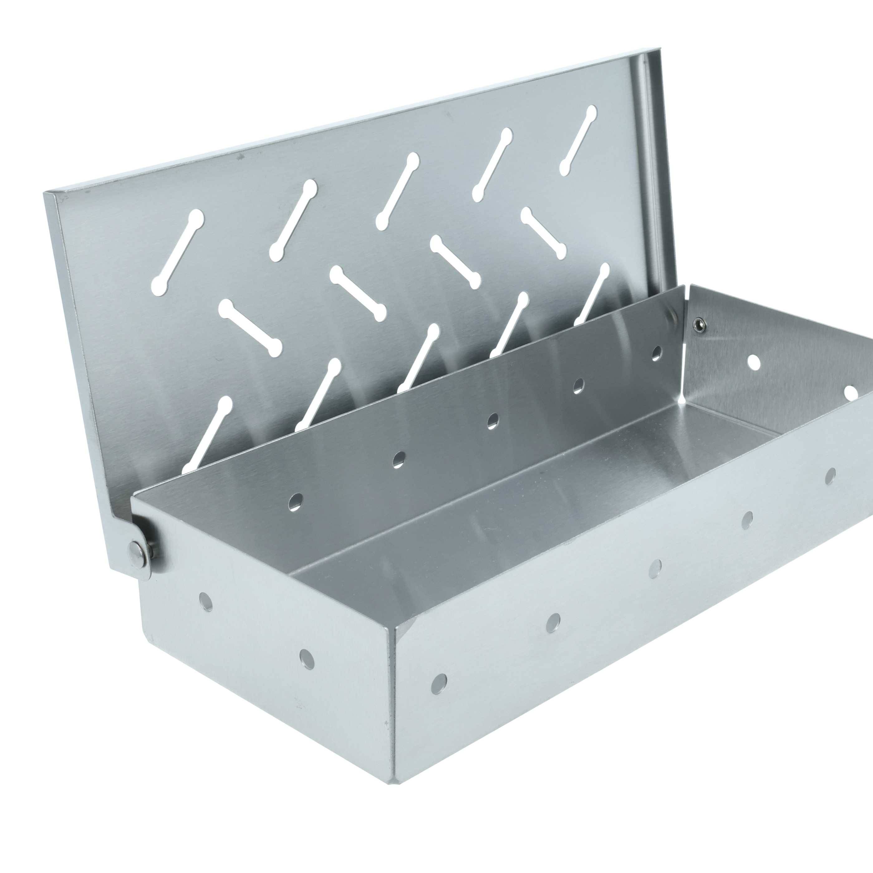 vhbw Räucherbox für Gasgrills | Grills - Edelstahl flaches Design 22,8 x 9,7 x 4,4 cm-3