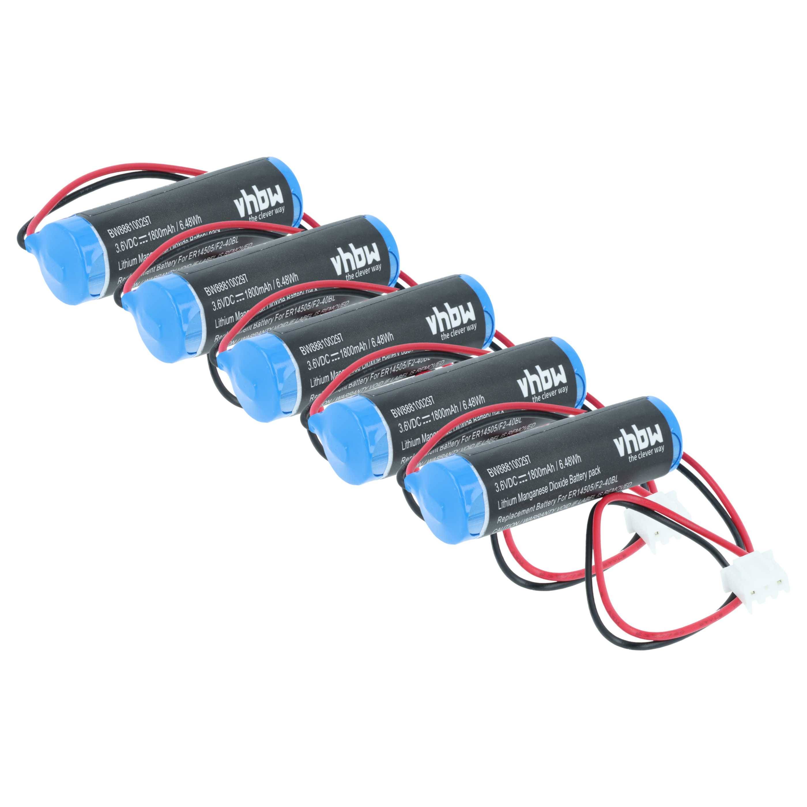 vhbw 5x Batterie Ersatz für Mitsubishi F2-40BL | PM-20BL, LS14500-MF, FX2N-48M für PLC Programmable Logic Controller-0