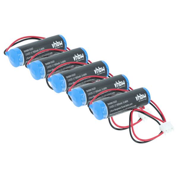vhbw 5x Batterie Ersatz für Mitsubishi F2-40BL | PM-20BL, LS14500-MF, FX2N-48M für PLC Programmable Logic Controller