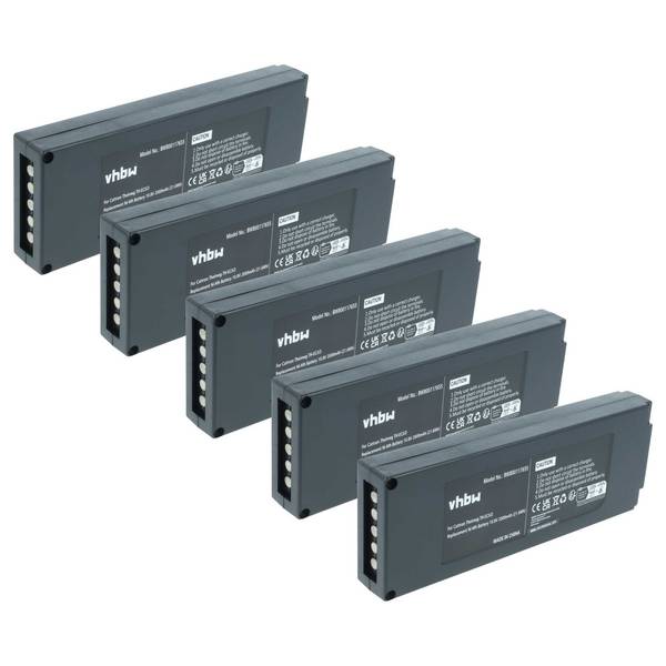 vhbw 5x Akku kompatibel mit Cattron-Theimeg TH-EC/LO Fernbedienung Remote Control (2000 mAh, 10,8 V, NiMH)