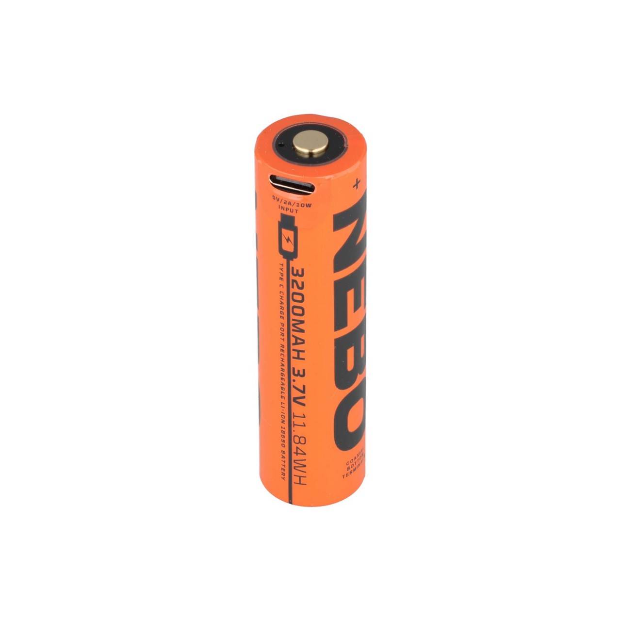 Nebo Akku 18650, 3,7 Volt 3200mAh, nur für SLYDE KING 2K und BIG LARRY PRO , mit USB-C Ladeanschluss, 71,9 x 18mm-1