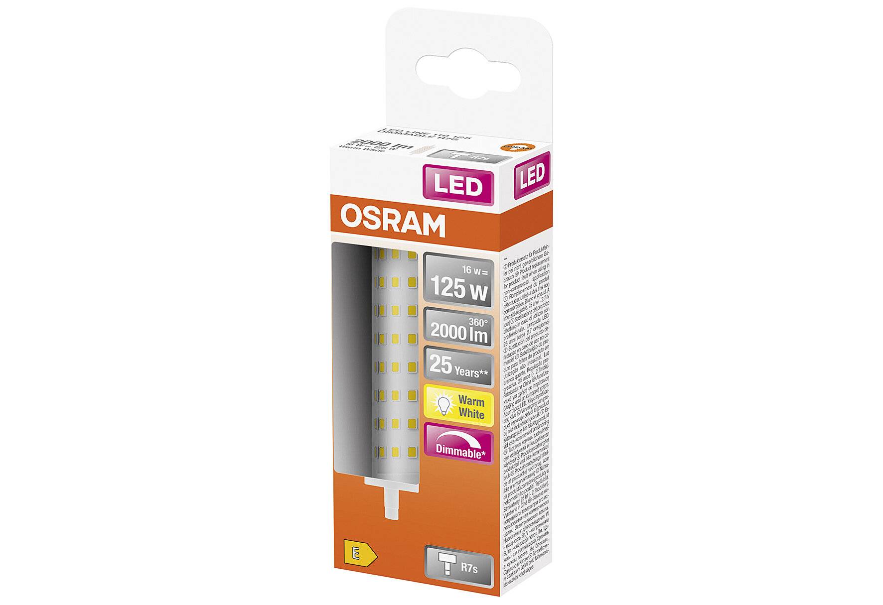 OSRAM Dimmbare LED Stablampe mit R7s Sockel, LED-Röhre mit 15 W, Ersatz für 125W-Glühbirne,-0