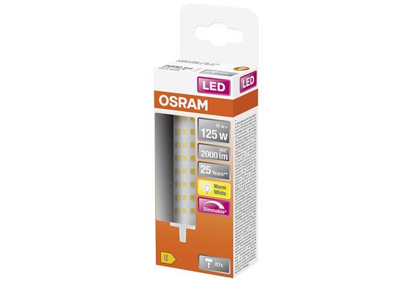 OSRAM Dimmbare LED Stablampe mit R7s Sockel, LED-Röhre mit 15 W, Ersatz für 125W-Glühbirne,
