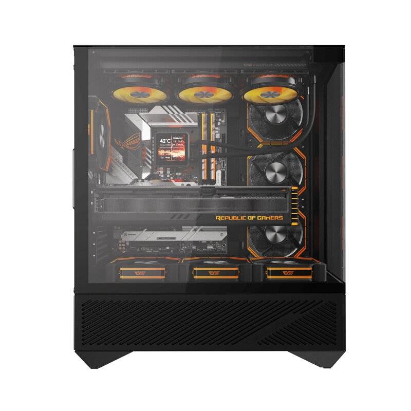 Darkflash DY460 Computergehäuse (schwarz) + 4 ARGB-Lüfter-0