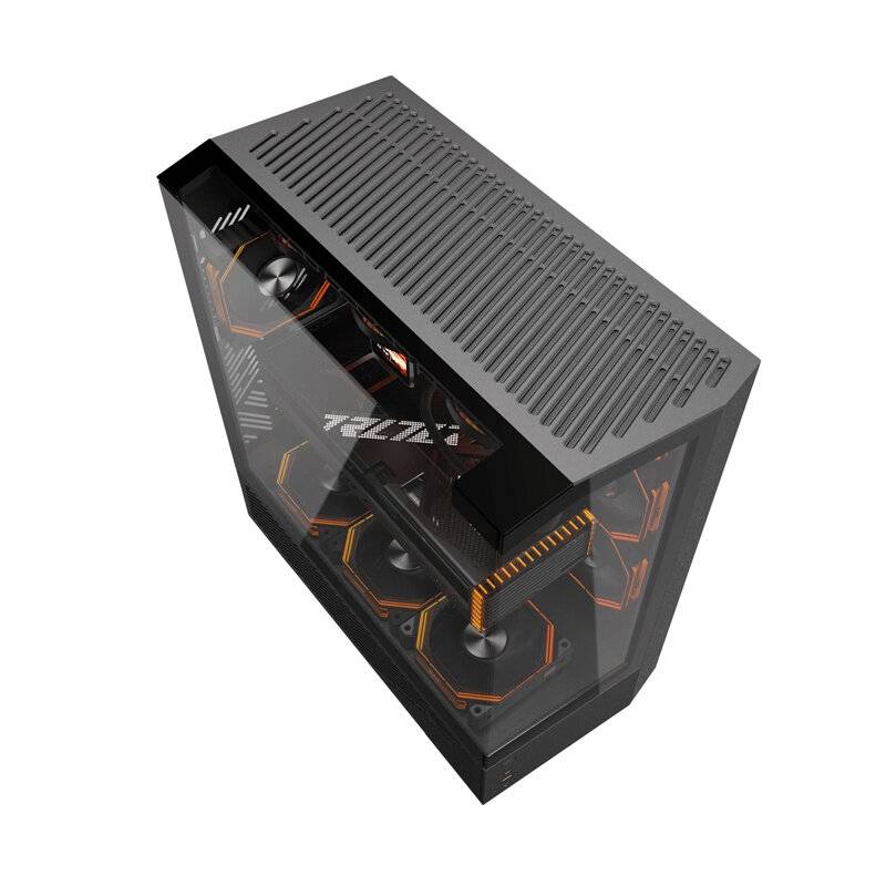 Darkflash DY460 Computergehäuse (schwarz) + 4 ARGB-Lüfter-1