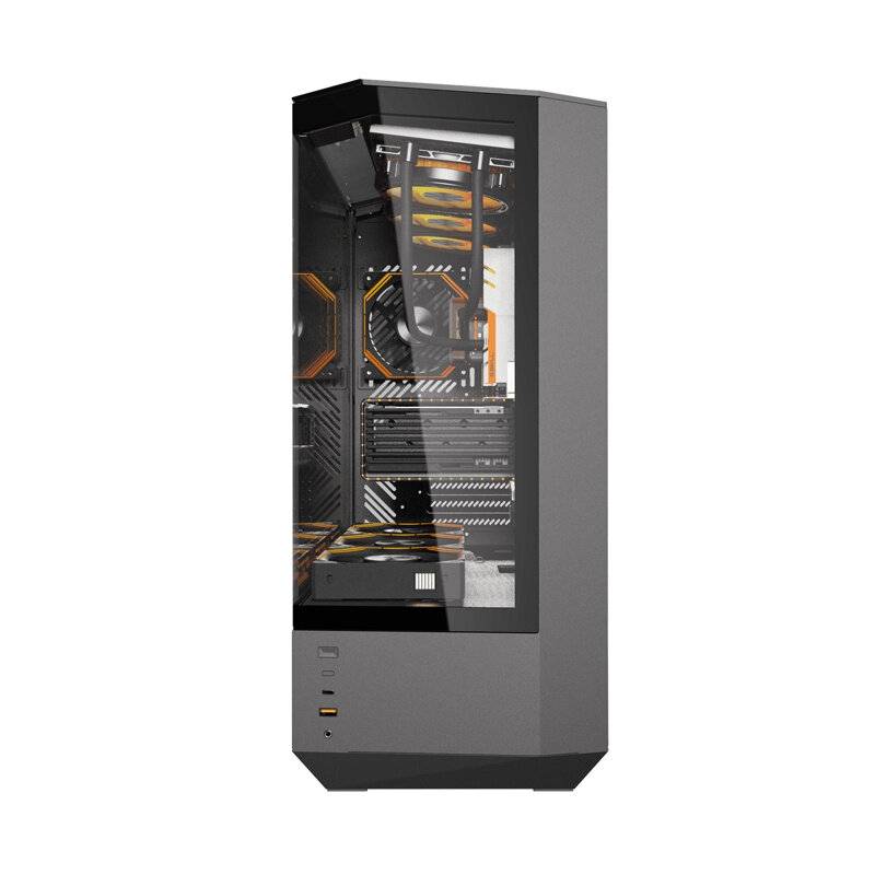 Symbolbild für Darkflash DY460 Computergehäuse (schwarz) + 4 ARGB-Lüfter