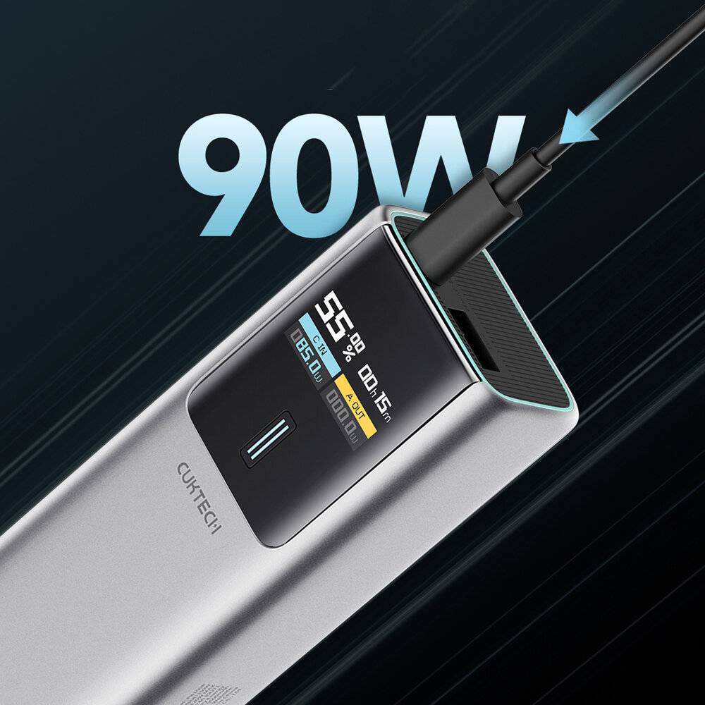 Powerbank CUKTECH CKPB100PGLBL 150W 10000mAh USB-C USB-A-3
