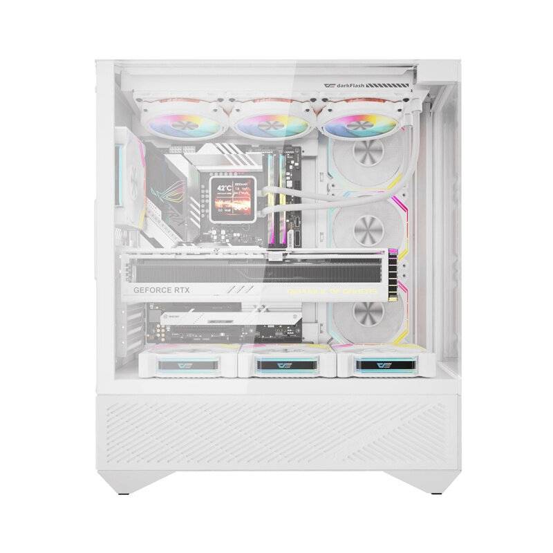 Darkflash DY460 Computergehäuse (weiß) + 4 ARGB-Lüfter-2