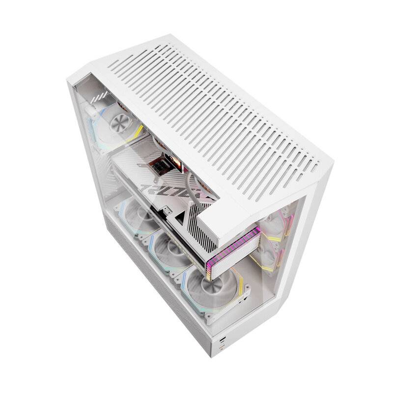 Symbolbild für Darkflash DY460 Computergehäuse (weiß) + 4 ARGB-Lüfter
