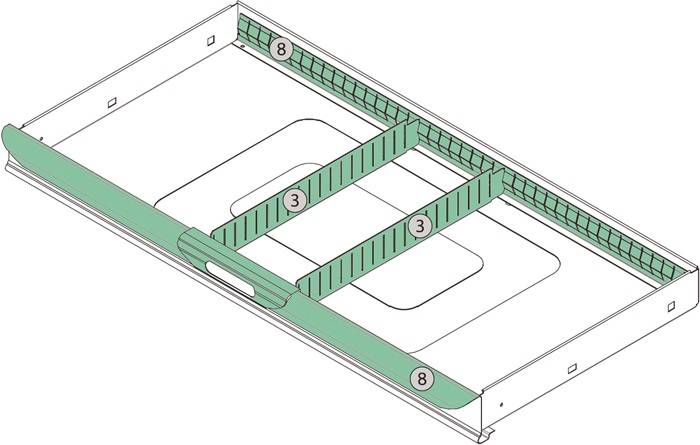 Schubladenunterteilungsmaterial 4-tlg.zu 2000 871 505 TECWERK-1