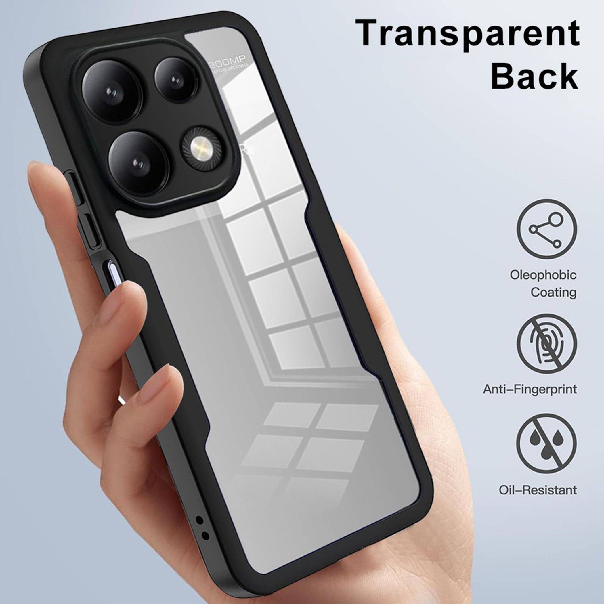 360 Grad Handyhülle für Xiaomi 17 mit Display & Kameraschutz Bumper Schwarz-3