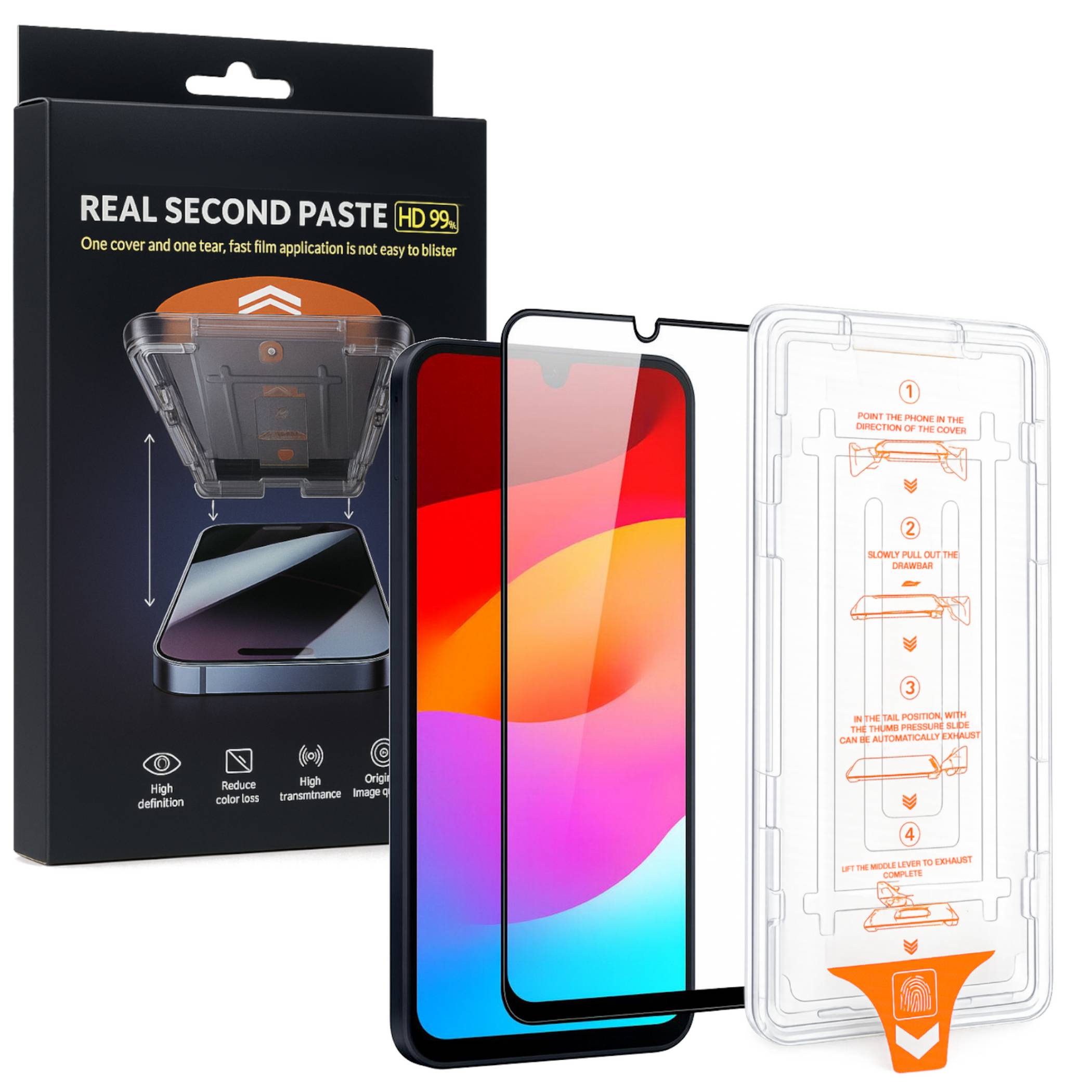 SnapFit Schutzglas für Samsung Galaxy A26 mit Installationshilfe 3D Premium 9H-0