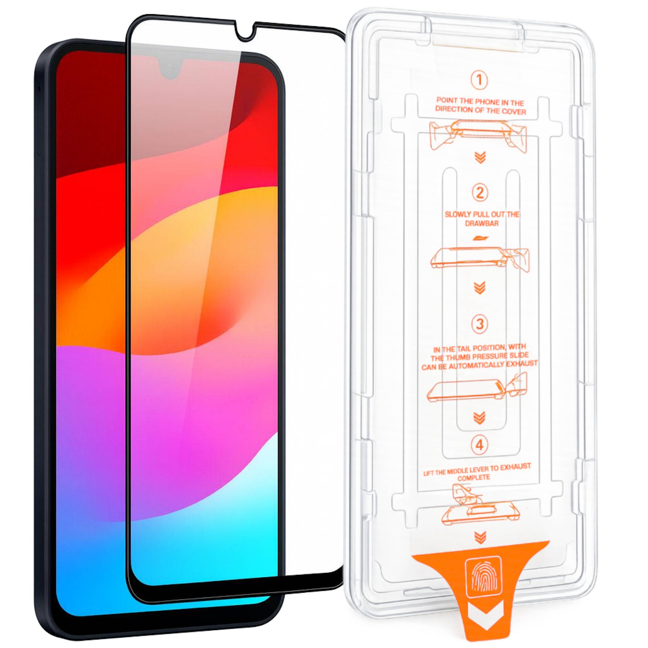 SnapFit Schutzglas für Samsung Galaxy A26 mit Installationshilfe 3D Premium 9H-3