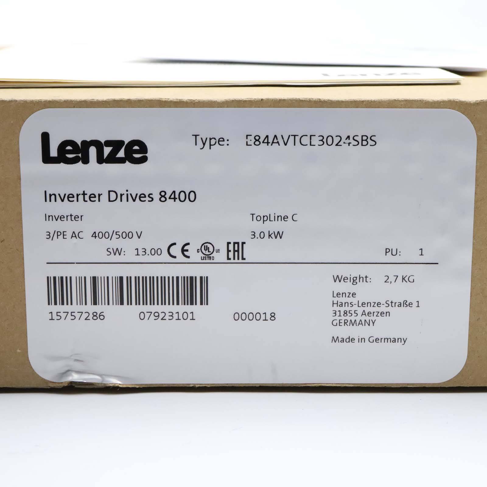 Lenze Inverter Drive 8400 E84AVTCE3024SBS 15757286 OVP-1