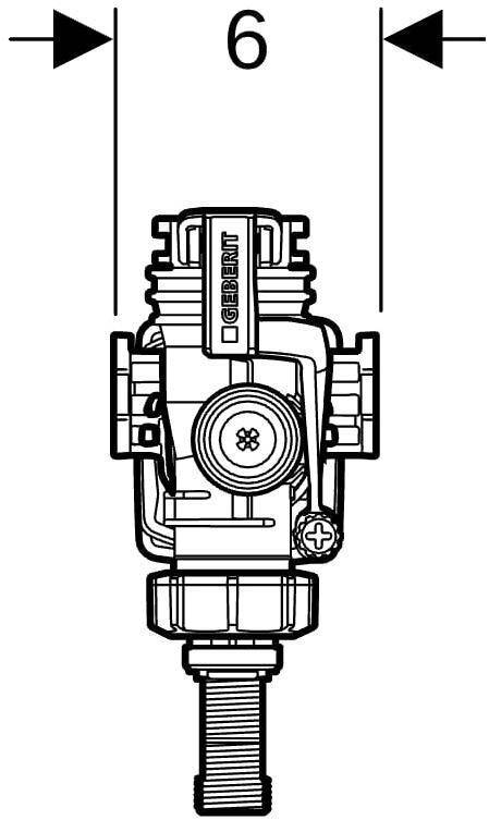 Geberit Füllventil Typ 383 Wasseranschluss seitlich 3/8", Nippel aus Messing, für Aufputzspülkasten-2