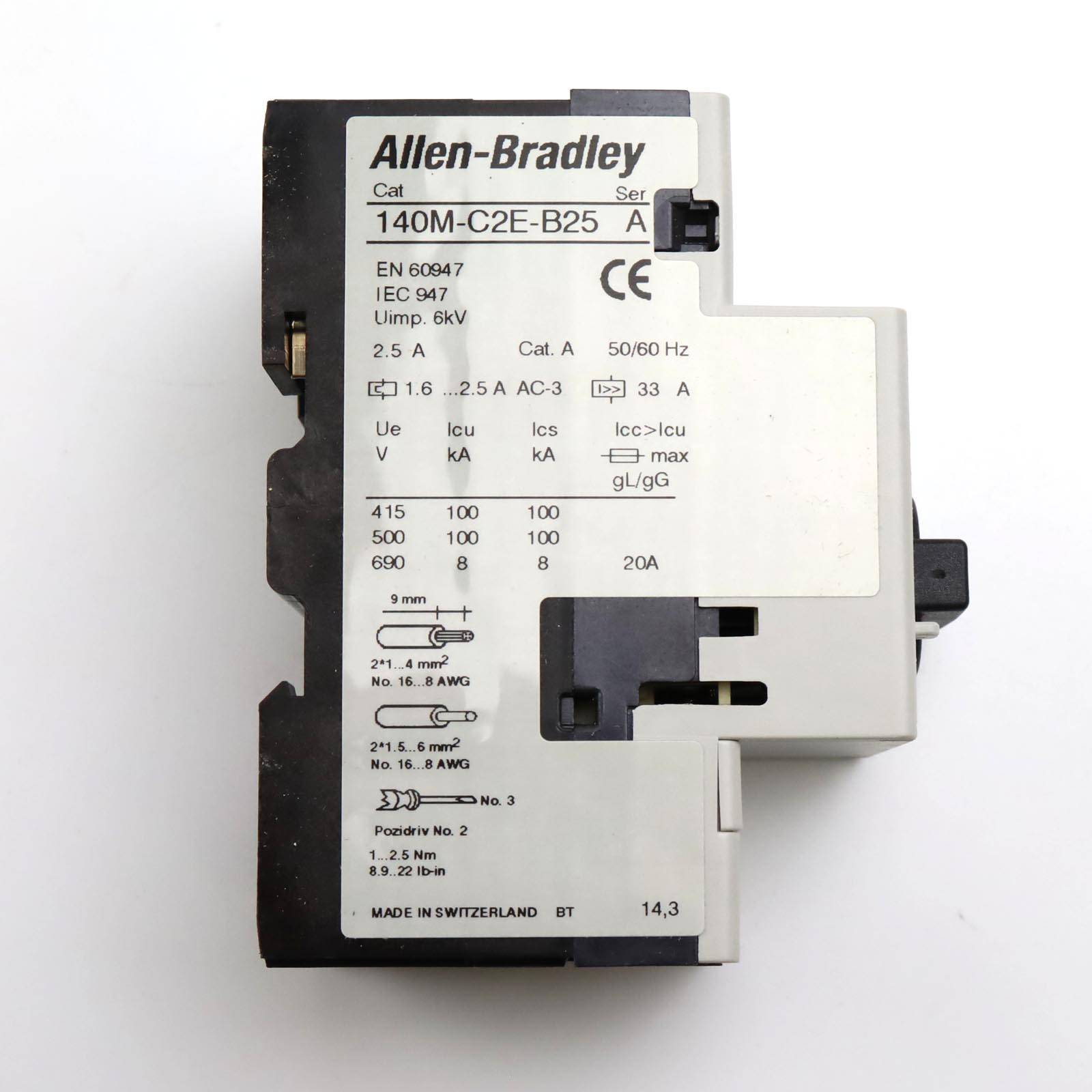 Allen Bradley Motorschutzschalter 140M-C2E-B25 OVP-1