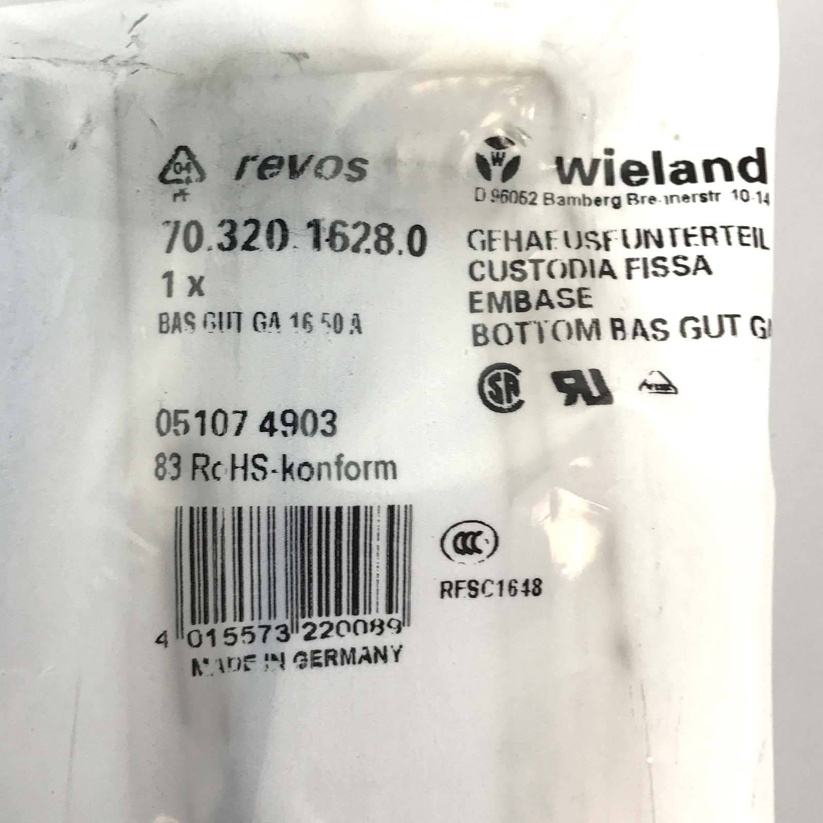Wieland Gehäuseunterteil BAS GUT GA 16 A 70.320.1628.0 OVP-1