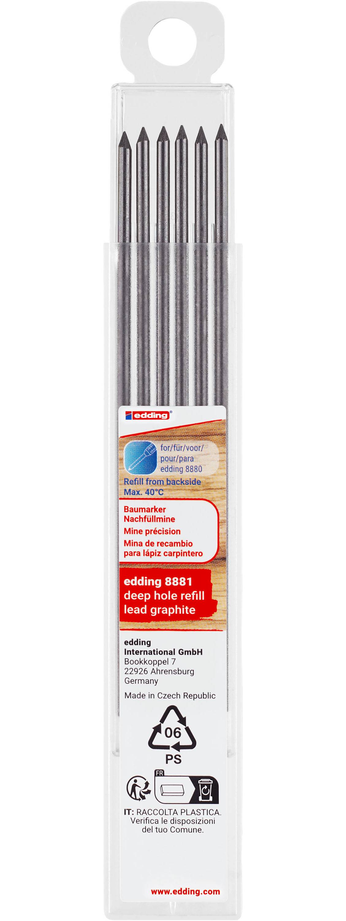 Ersatzmine edding 8881 6x Nachfüllmine Baumarker graphit/Set EDDING-1