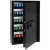 HMF Schlüsseltresor mit Zahlencode, Schlüsselsafe mit Elektronikschloss, 100 Haken, 66,5 x 43 x 13 cm, Schwarz