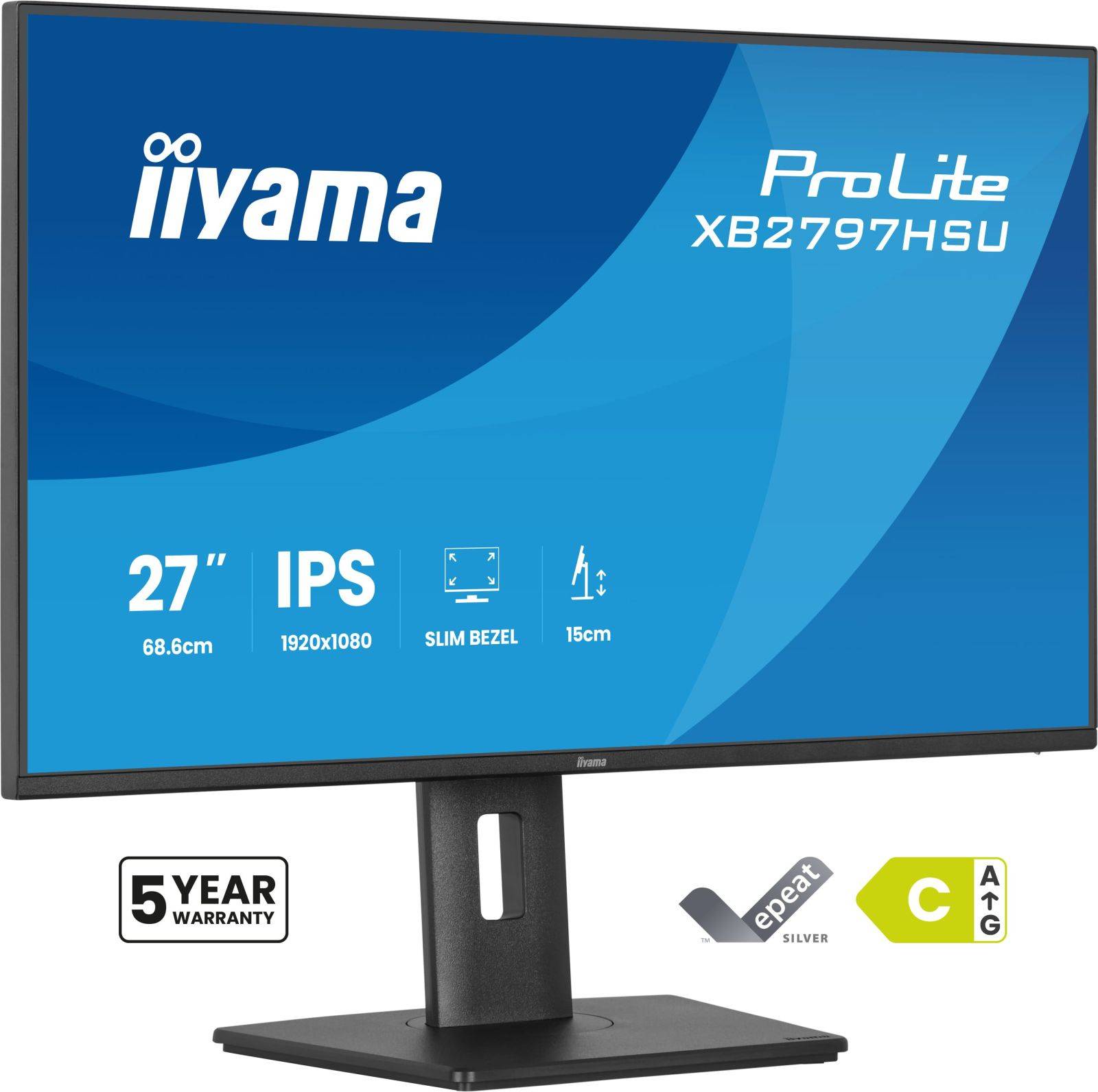 Iiyama XB2797HSU-B168,6 cm (27 Zoll) IPS-Panel mit LED-Hintergrundbeleuchtung /-4